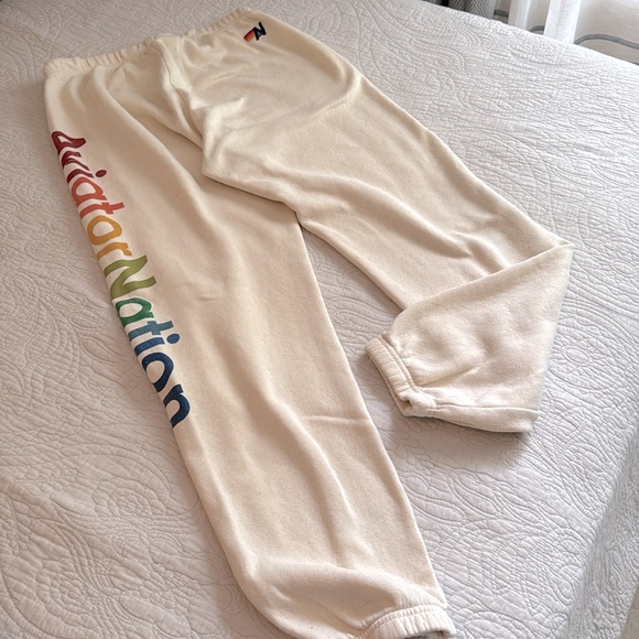 Aviator Nation Mill Valley, CA sweatpants Vintage white Size L - Picture 8 of 16